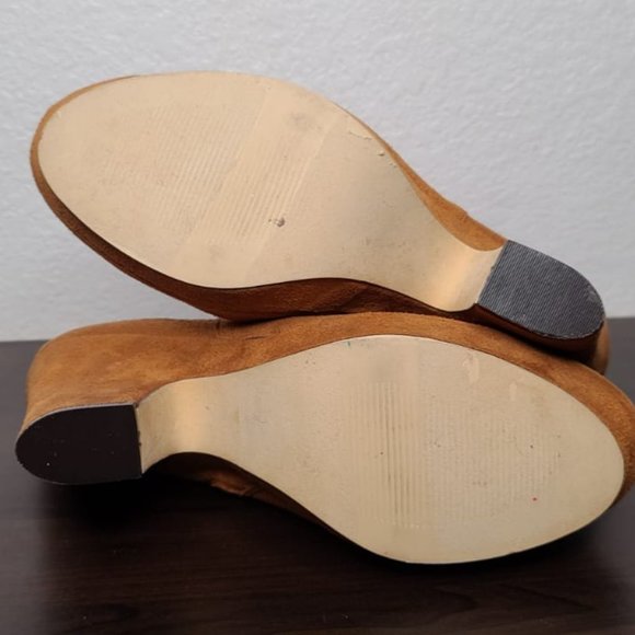 Cato brown/tan/mustard Heeled ankle boots - Picture 3 of 9